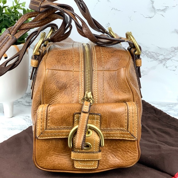 COACH Soho Mia Leather Distressed Satchel - Picture 5 of 7